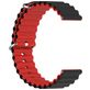 Mobigear Ocean Bracelet Silicone Smartwatch Fermeture boucle ardillon - Connexion universelle de 22 mm - Noir / Rouge