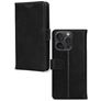 Mobilize Wallet Housse iPhone 15 Pro Etui en Cuir Véritable Porte-Monnaie - Noir