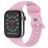 Mobigear Sport Dual Bracelet Silicone Apple Watch Fermeture à clou et passant - 49/46/45/44 mm - Lavande