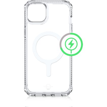 ITSKINS Level 2 HybridMagClear R Coque Transparente iPhone 13 MagSafe Coque arrière Rigide Anti-Chocs - Transparent