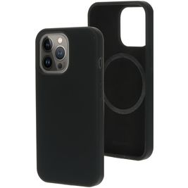 Mobiparts Coque iPhone 13 Pro MagSafe Coque arrière en Silicone - Noir Mobiparts Coque iPhone 13 Pro MagSafe Coque arrière en Silicone - Noir