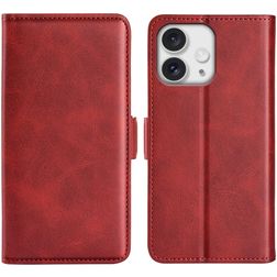 Mobigear Slim Magnet Housse iPhone 16 Pro Etui Porte-Monnaie - Rouge