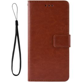 Mobigear Wallet Housse Motorola One Vision Etui Porte-Monnaie - Marron