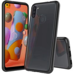 Mobigear Crystal Samsung Galaxy A11 Plastique rigide Coque arrière - Noir / Transparent