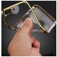 Mobigear Royal Coque iPhone 8 Plus Coque arrière en TPU Souple - Transparent / Or