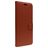 Valenta Gel Skin Housse iPhone 15 Plus Etui en Cuir Véritable Porte-Monnaie - Marron