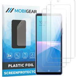 Mobigear Sony Xperia 10 IV Protection d'écran Film - Compatible Coque (Lot de 3)