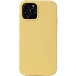 Mobigear Rubber Touch Coque iPhone 13 Mini Coque arrière en Silicone - Jaune