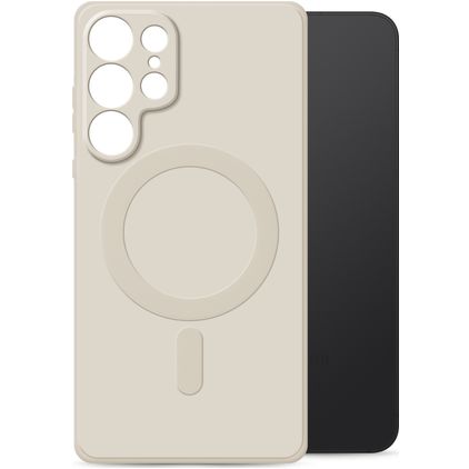 My Style Protective Flex Coque Samsung Galaxy S25 Ultra MagSafe Coque arrière en TPU Souple - Antique White