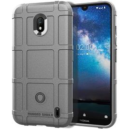 Mobigear Rugged Shield Coque Nokia 2.2 Coque arrière en TPU Souple Anti-Chocs - Gris