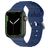 Mobigear Bumpy Bracelet Silicone Apple Watch Fermeture boucle ardillon - 42/41/40/38 mm - Dark Blue