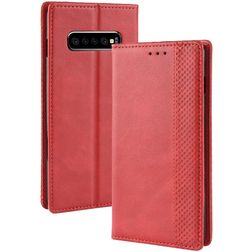 Mobigear Sensation Housse Samsung Galaxy S10 Plus Etui Porte-Monnaie - Rouge