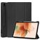 Mobigear Tri-Fold Gel Samsung Galaxy Tab S7 FE TPU / Similicuir Étui + Porte-stylet - Noir