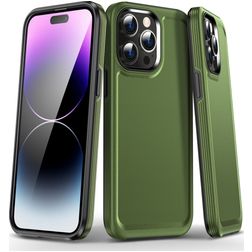 Mobigear Slim Armor Coque iPhone 15 Pro Max Coque arrière Rigide Anti-Chocs - Vert