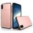 Mobigear Card Coque iPhone XS Coque arrière Rigide Anti-Chocs avec Porte-Cartes - Rose doré