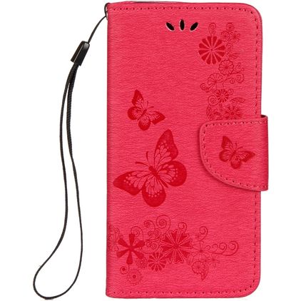 Mobigear Butterfly Housse iPhone XS Etui Porte-Monnaie - Rouge