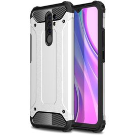 Mobigear Outdoor Coque Xiaomi Redmi 9 Coque arrière Rigide Anti-Chocs - Argent