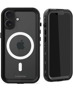 Mobilize Waterproof Coque iPhone 16 MagSafe Coque arrière Imperméable Rigide - Noir