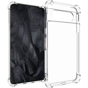 Mobigear Cushion Coque Transparente Google Pixel 8 Pro Coque arrière en TPU Souple Anti-Chocs - Transparent