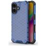 Mobigear Honeycomb Coque iPhone 16 Plus Coque arrière Rigide Anti-Chocs - Bleu