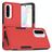 Mobigear Heavy Armor Coque Samsung Galaxy A56 Coque arrière Rigide Anti-Chocs - Rouge