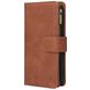 Mobigear Zipper Housse iPhone 12 Etui Porte-Monnaie - Marron