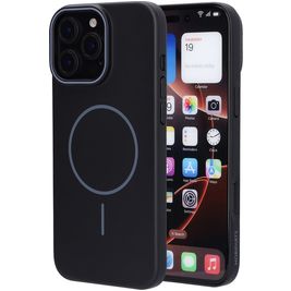 Mobiparts Slim Line Coque iPhone 16 Pro Max MagSafe Coque arrière Rigide - Onyx Black