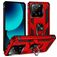 Mobigear Armor Ring Coque Xiaomi 13T Pro Coque arrière Rigide Anti-Chocs avec Anneau-Support - Rouge
