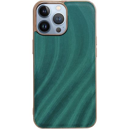 Mobigear Wavy Coque iPhone 14 Pro Coque arrière Rigide - Vert