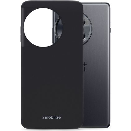 Mobilize Rubber Gelly Coque OnePlus 12R Coque arrière en TPU Souple - Matt Black