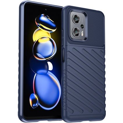 Mobigear Groove Coque POCO X4 GT Coque arrière en TPU Souple - Bleu