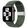 Mobigear Braided Bracelet Nylon pour Apple Watch Fermeture à pince - 42/41/40/38 mm - Olive