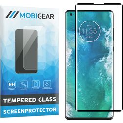 Mobigear Curved Motorola Edge Plus Verre trempé Protection d'écran - Compatible Coque - Noir