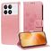 Mobigear Flowers POCO X6 Pro Étui Portefeuille - Rose doré