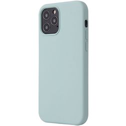 Mobigear Rubber Touch Coque iPhone 12 Coque arrière en Silicone - Turquoise