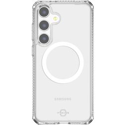 ITSKINS Level 2 HybridMagClear R Coque Transparente Samsung Galaxy S25 MagSafe Coque arrière Rigide Anti-Chocs - Transparent