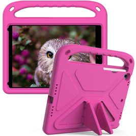 Mobigear AeroArmor Coque iPad 9 (2021) Coque de tablette pour enfants avec Poignée Enfants en EVA + Porte-crayon - Rose