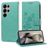 Mobigear Flowers Housse Samsung Galaxy S25 Ultra Etui Porte-Monnaie - Vert