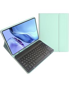 Mobigear Keys Coque iPad 11 (2025) Etui Clavier Bluetooth QWERTY + Porte-crayon - Menthe