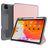 Mutural Tri-Fold Tough Coque iPad Pro 11 Pouces (2022) Etui + Porte-crayon - Noir / Rose doré