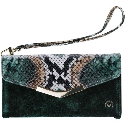 Mobilize Gelly Velvet Samsung Galaxy A50 Détachable 2in1 Pochette - Green Snake