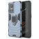 Mobigear Armor Ring Realme GT Neo 3 Plastique rigide Coque arrière Antichoc avec bague de maintien - Bleu