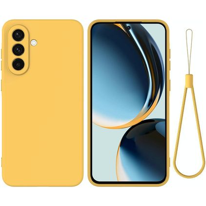 Mobigear Rubber Touch Coque Samsung Galaxy S26 Coque arrière en Silicone - Jaune