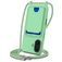 Mobigear Lanyard Card iPhone 16 Coque avec cordon en Silicone et Porte-Cartes - Vert