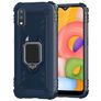 Mobigear Armor Ring Coque Samsung Galaxy A01 Coque arrière en TPU Souple Anti-Chocs avec Anneau-Support - Bleu