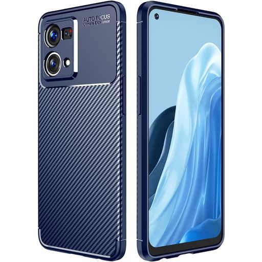 Mobigear Racing Coque OPPO Reno 7 4G Coque arrière en TPU Souple - Bleu