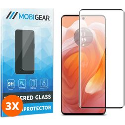 Mobigear Premium Motorola Edge 50 Ultra Verre trempé Protection d'écran - Compatible coque (Lot de 3)