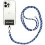 Mobigear Lanyard - Cordon de téléphone universel ajustable - Noir / Bleu / Baby Blue