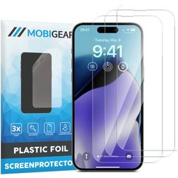 Mobigear iPhone 15 Plus Protection d'écran Film - Compatible coque (Lot de 3)