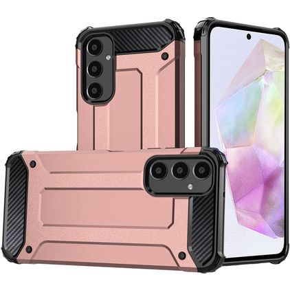 Mobigear Outdoor Samsung Galaxy A16 Plastique rigide Coque arrière Antichoc - Rose doré